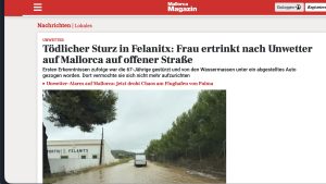 Tote auf Mallorca bei Unwetter